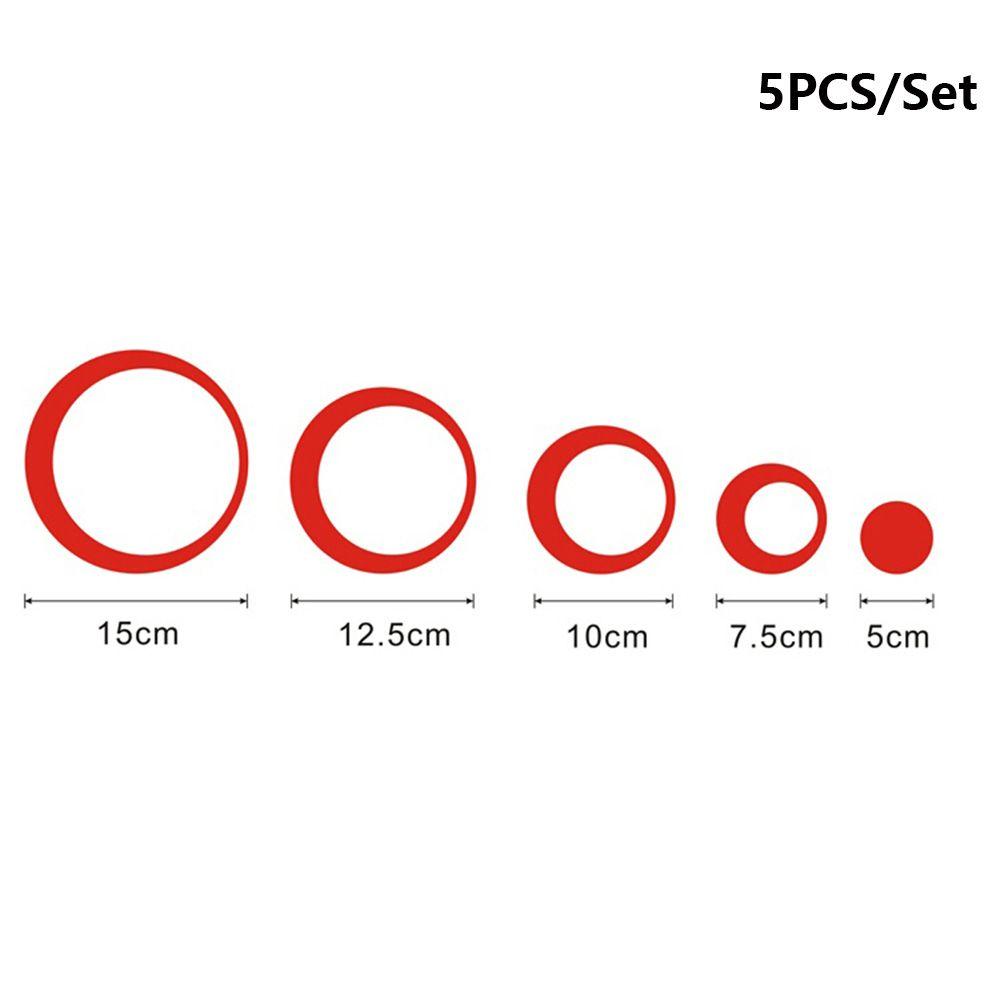 5PCS/Set DIY Home Decor Wall Art Wall Stickers Round Decals 3D Circles Mural