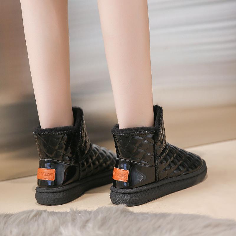 Sněhule dámské zima 2025 nové zahraniční módní bavlněné boty hromadou zesílené nepromokavé krátké boty dětské boty