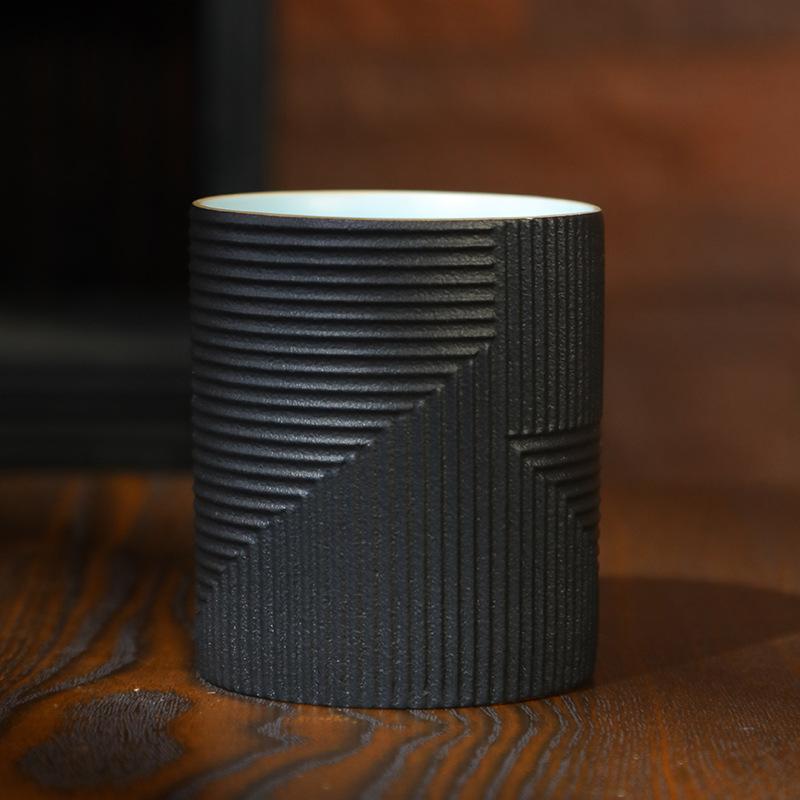 

Gradual change ceramic espresso cup coarse pottery kung fu tea set single cup master cup retro tea cup 180ml