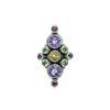 Vintage Style Multi-Gemstone 925 Sterling Silver Ring
