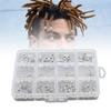 120pcs Dreadlocks Beads Vintage Hair Braid Rings Alloy Cuffs Braiding Hair Accessories for Jewelry Making
