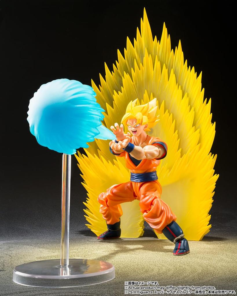 TAMASHII NATIONS Dragon Ball Z Super Saiyan Son Goku Effect Parts Set Instantaneous Movement Kamehameha 150mm ABS PVC Painted Movable Figure
