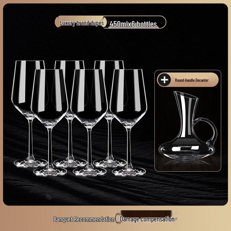 ZISIZ European Style Handmade Red Wine Glass Set