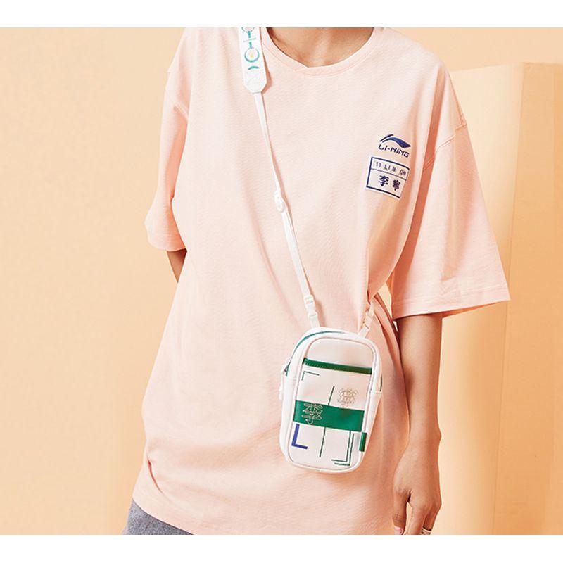 Li Ning Paris Fashion Week Series Table Tennis Element Print Short Sleeve T-Shirt Men Tops Orange Pink AHSQ269-1