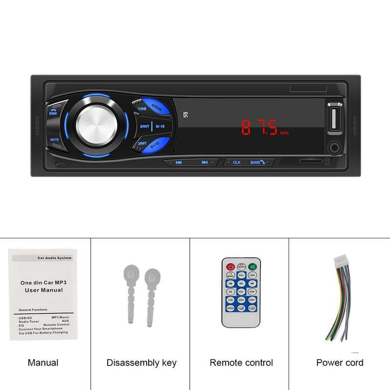 

Автомобильный радиоприемник 1DIN, 12 В, автомобильный плеер с дистанционным управлением, поддержка BT USB/SD/AUX-IN