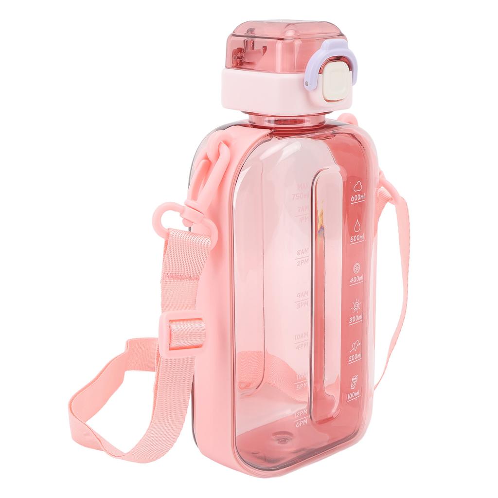 750ml 25oz Große Kapazität Tragbare Sport-Wasserflasche mit Schultergurt