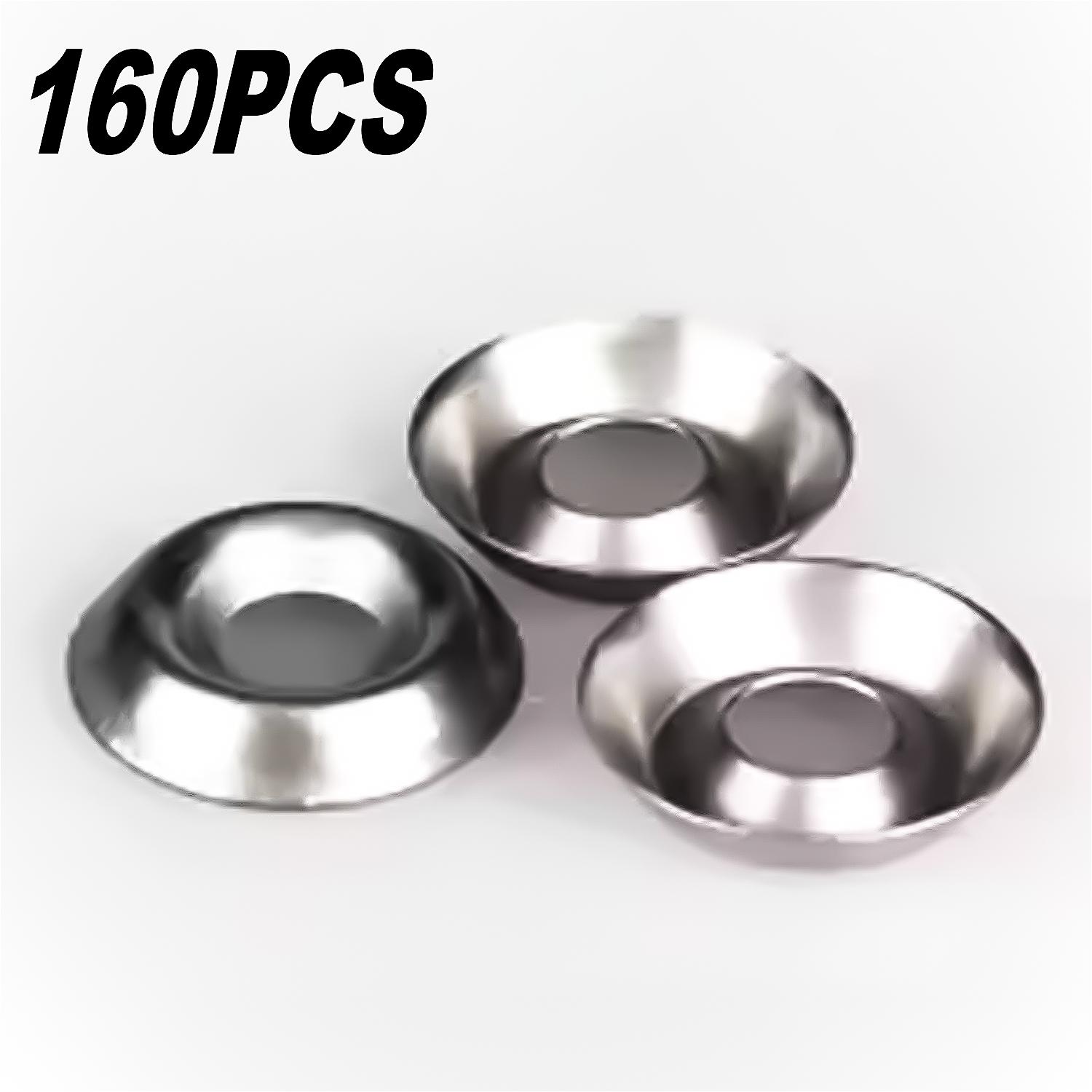 

VKKM - #6/# 8/# 10/# 12 Conical solid countersunk gasket, concave convex conical gasket, 160/320 pieces of 304 stainless steel