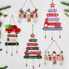 Cross-border Christmas Pendants Wooden Handicrafts Listing Party Scene Arrangement Props Ornaments Christmas Tree Pendants