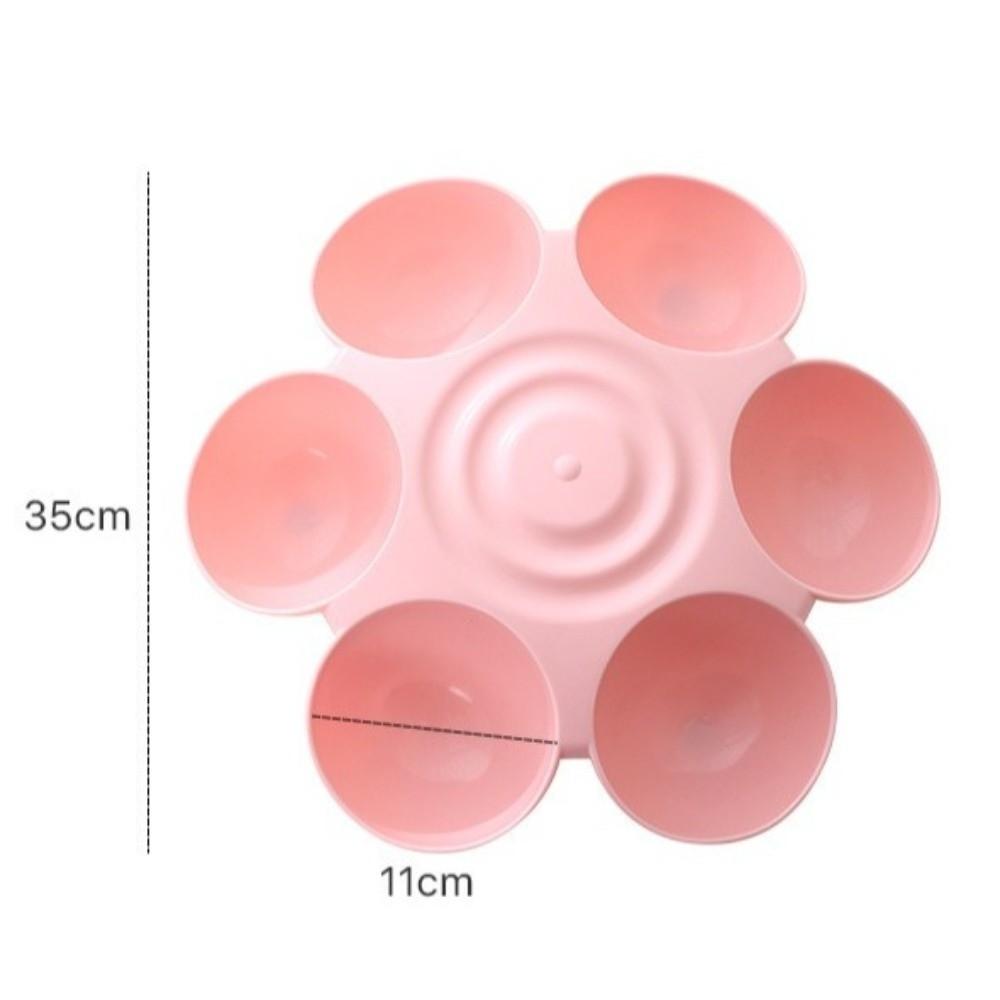 Six-grid Cat Dog Food Water Bowl Plastic Cat Feeding Bowl New Former Cat Food Bowl Pet
