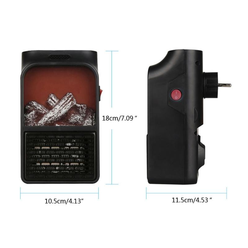 Portable Space Heater Mini Heater with PTC Ceramic Heating for Indoor Home Office Use 900W White/Black