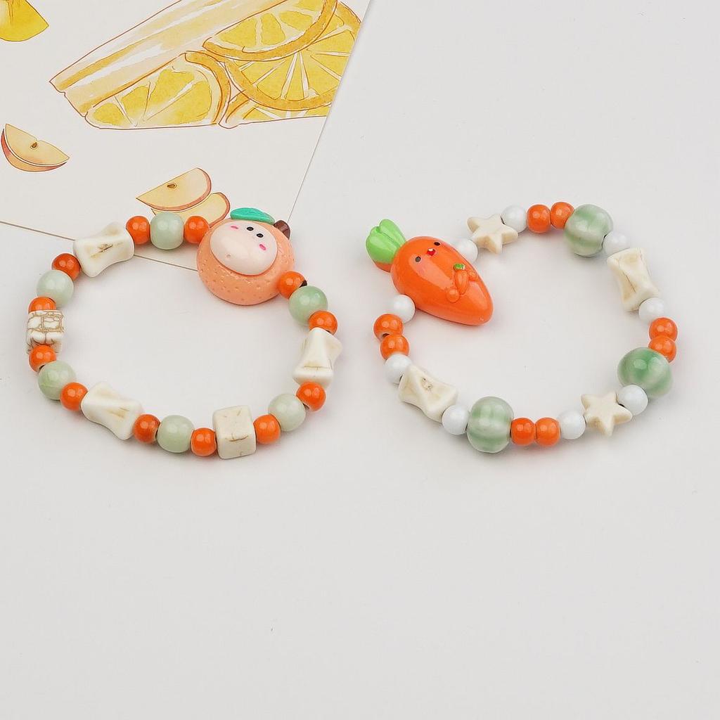 Jingdezhen cute cartoon beaded bracelet student gift Jingdezhen ceramic jewelry bracelet wholesale