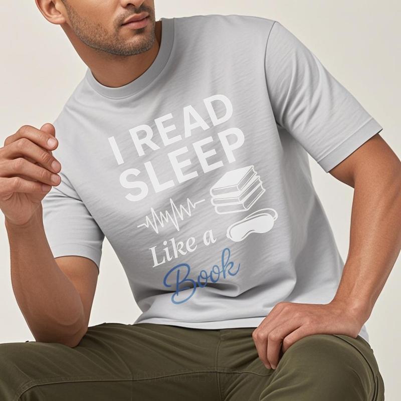 Anime ONeck Unisex Tshirt Streetwear Summer Boys T Shirt I Read Sleep Like A Book Short Sleeve Street Wear O Neck Top Tees