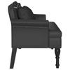 Chesterfield Bench Black 120.5 x 65 x 75 cm Faux Leather