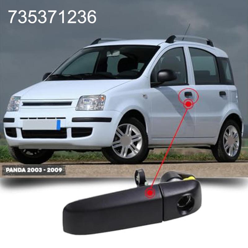 

Black ABS Car Front Left Side Door Handle Outer For Fiat Panda 169 2003-2011 735371236 Exterior Door Handles Auto Part