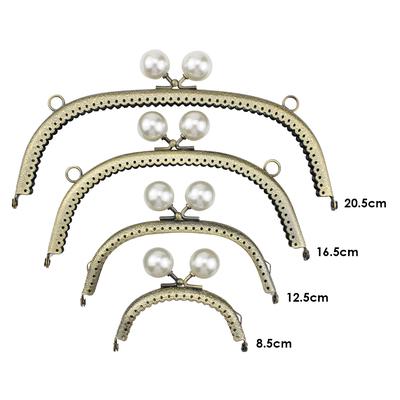 Fermoir Métal à Clip Baiser Léger avec Porte-Monnaie Perle Fermoir à Clip Baiser Cadre DIY Artisanat Serrure Porte-Monnaie Accessoires Sac à Main