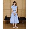 Demana Summer A-Line Lapel Shirt Dress