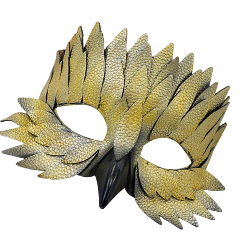 Kostümmaske Feder Halbgesichts-Tiermaske Maskenballmaske Cosplay-Maske für Halloween Mardi Gras Karnevalspartys