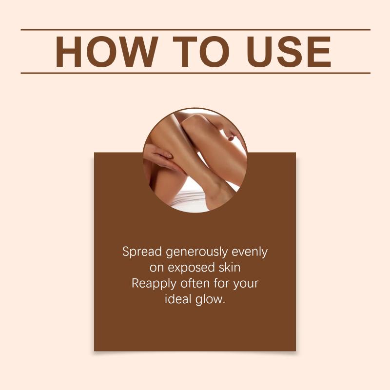 Oceaura Brown Long Lasting Sunless Tan Body Lotion 100Ml Bronzer Outdoor Summer Beach Coconut Dark Tanning Oil