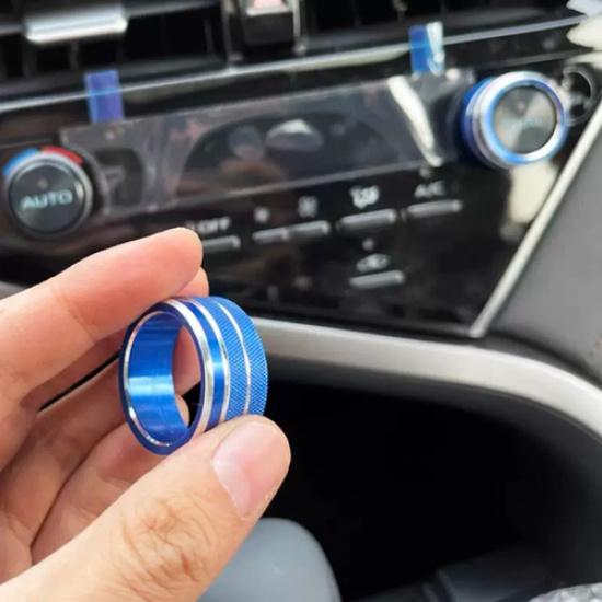 For Toyota Camry 2018-2024 Air Condition Knob Button Ring Cover Blue Decor