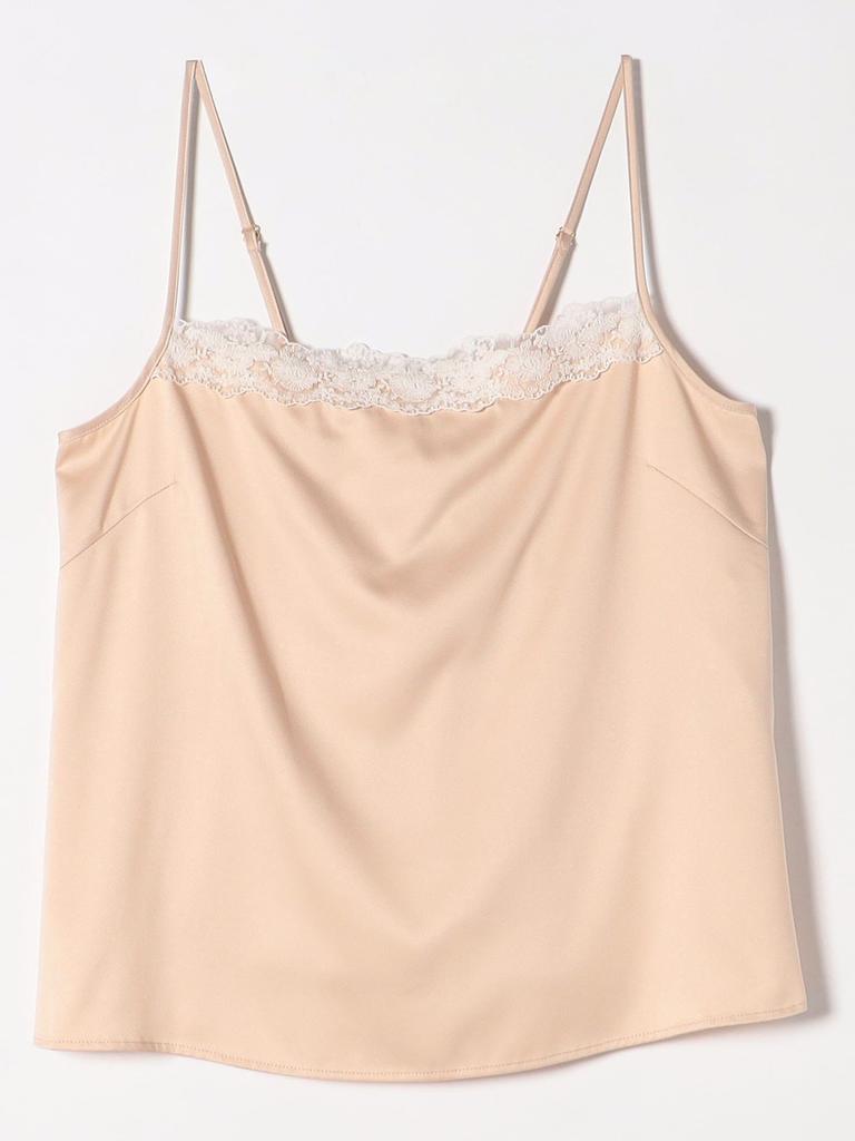 Caranciel Machine Washable Satin Lace 0 One Size Camisole, 611810002, Beige,