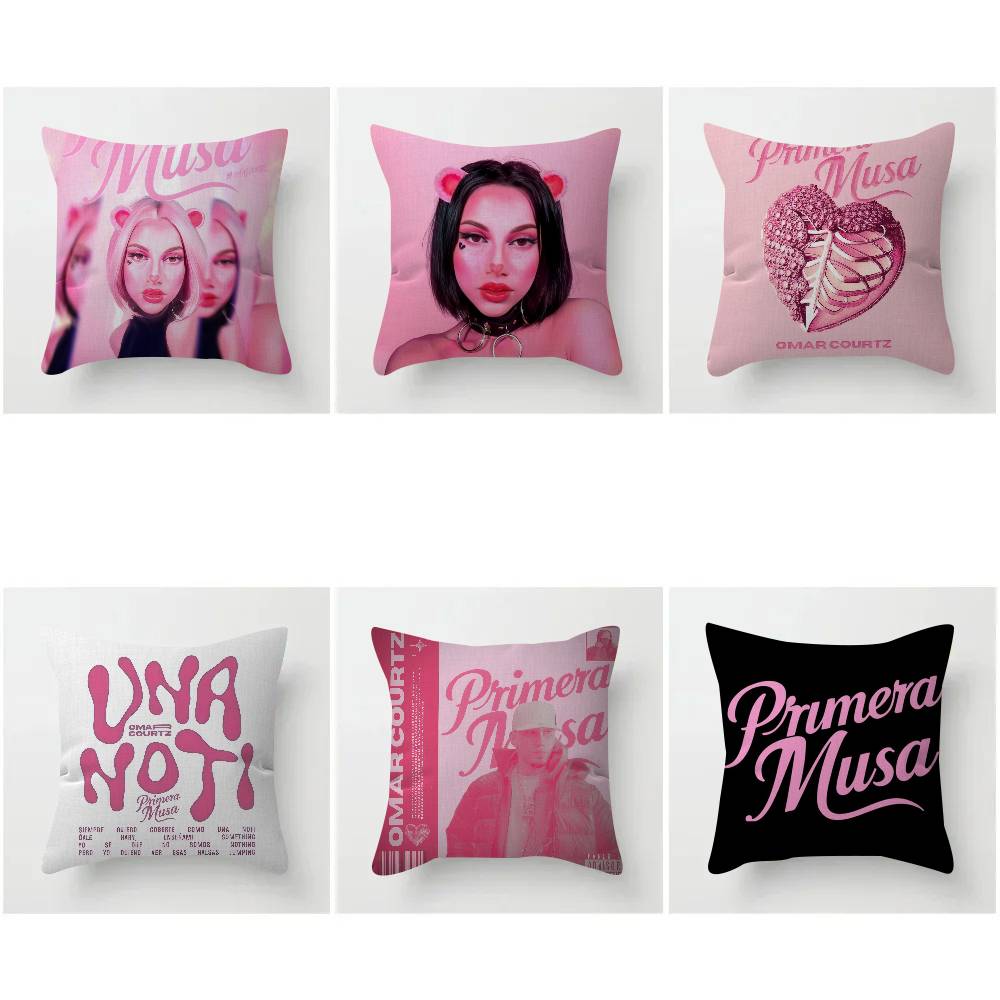 Singer O-Omar Courtz Album Double-Sided Printed Pillow Cover Short Plush Suitable Living Room Bedrooms Sofas Throw Cushion Cover