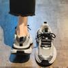 Color matching dad shoes 2025 autumn new Korean version of women's breathable sports shoes negotiation casual single shoes breathable mesh shoes