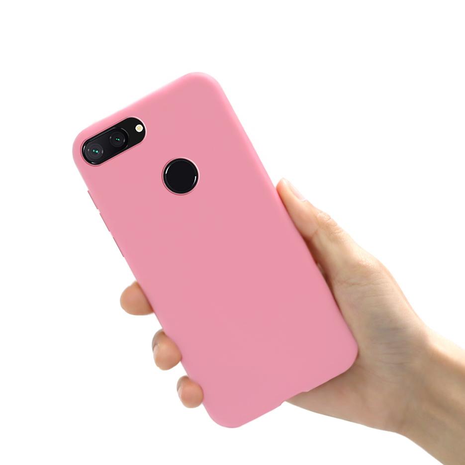 Custodia Morbida Per Xiaomi Mi 8 Lite Custodia Mi8 Lite Carina Color Caramella Pura Custodie Per Telefono Per Xiaomi Mi 8 Lite 8Lite Cover Posteriore Paraurti Antiurto