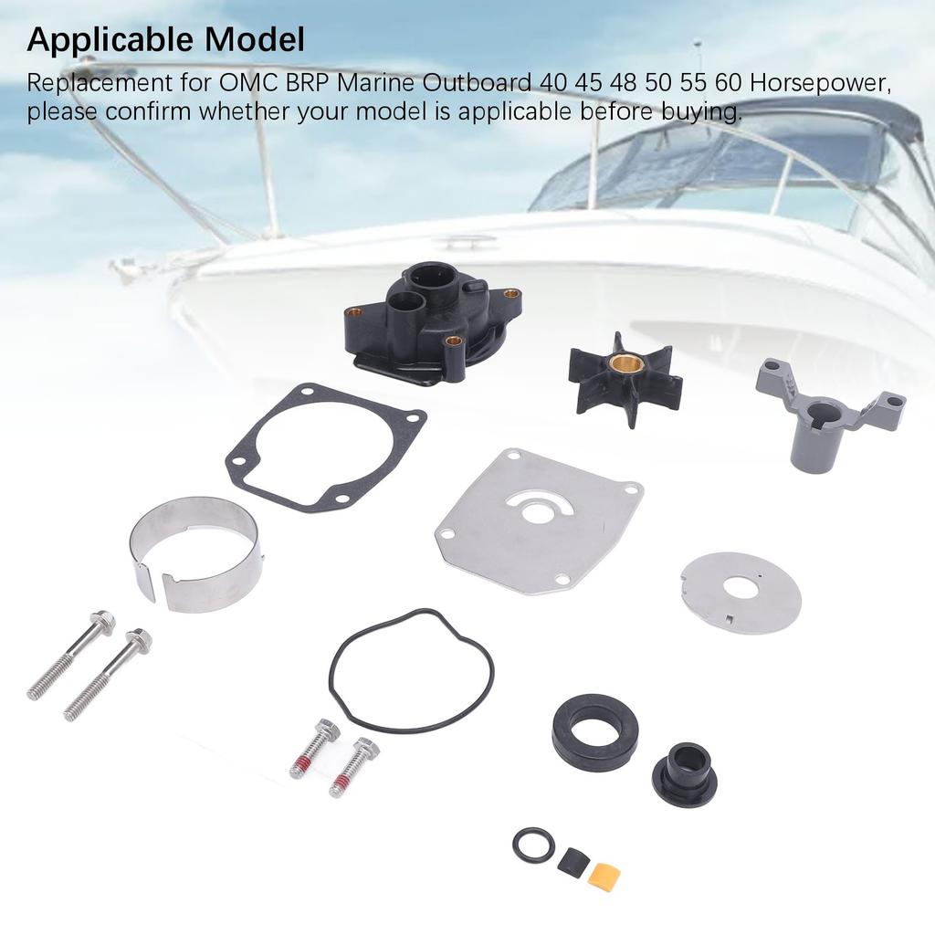 Water Pump Impeller Repair Kit 439077 Replacement for 40 45 48 50 55 60 Horsepower Outboard Motor