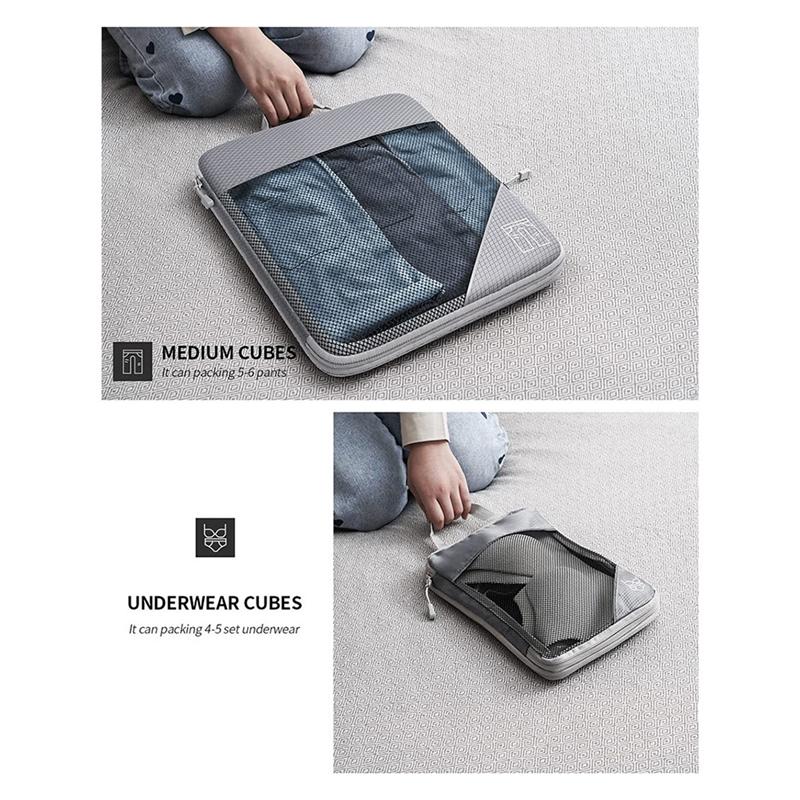 SHGO-Lightweight Packing Cubes Set Compressed Packing Cubes Set Ideal For Compressed Packing