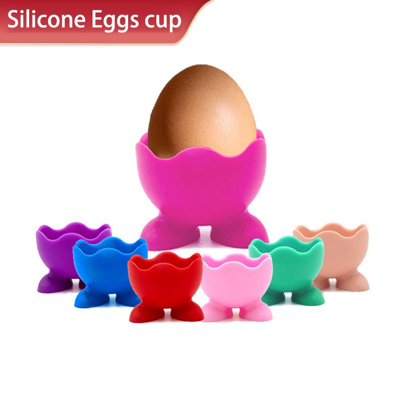 5Pcs Silicone Egg Cup Holders Drying Egg Storage Rack Food Grade Boiler Egg Poacher Cups Bracket For Kitchen Cooking Tools