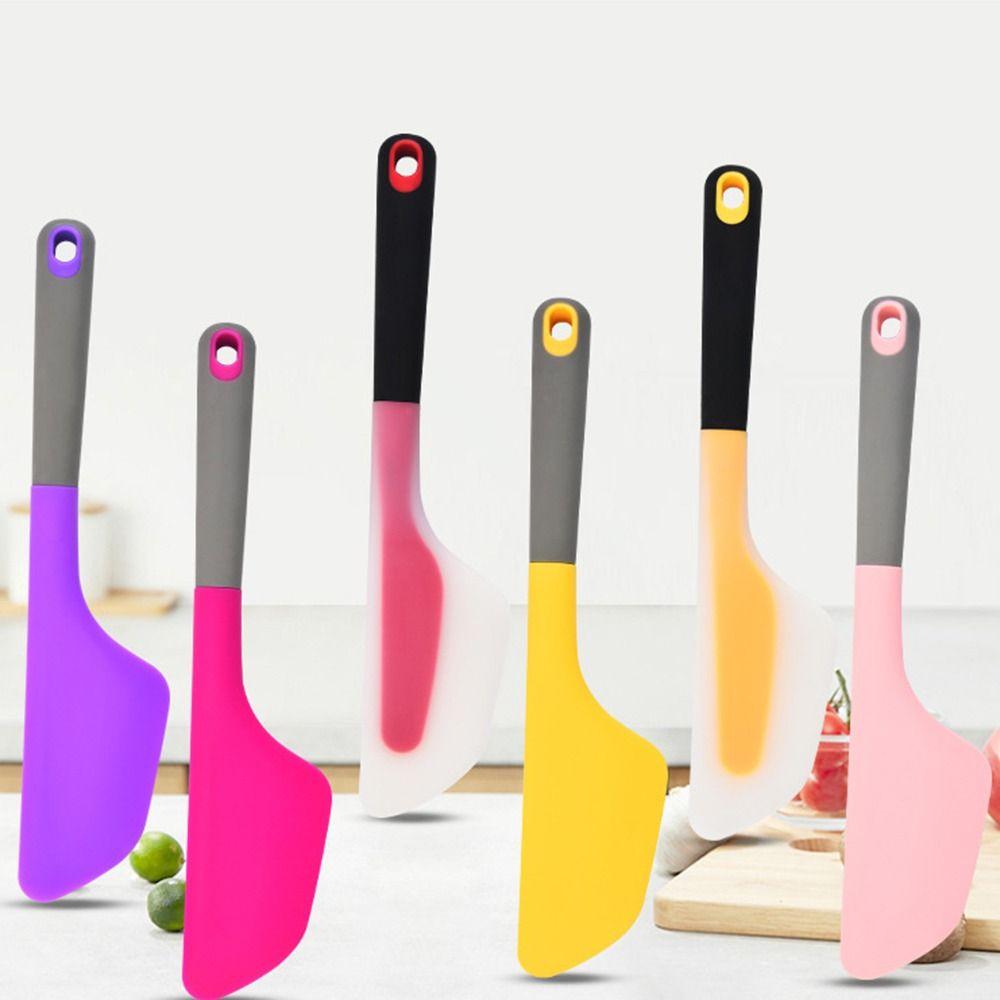 

Heat-Resistant Omelet Turner Non Stick Baking Scraper Butter Cream Spatula Baking Tools Purple-A