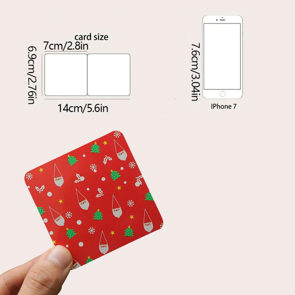 24pcs Mini Christmas Greeting Cards, Holiday Note Cards for Family and Friends,Perfect for Xmas Party and Gifts, Christmas Cards