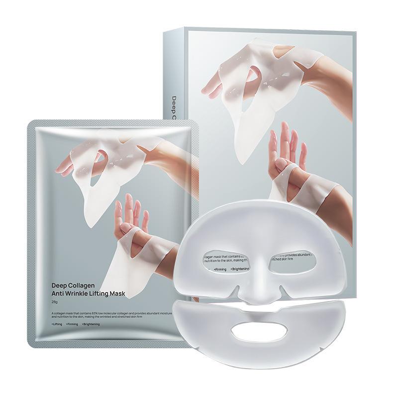 4 Boxes 20Pcs Deep Collagen Sheet Mask Set Hydrating Firming Hydrogel Overnight Face Mask Anti Fine Lines Care