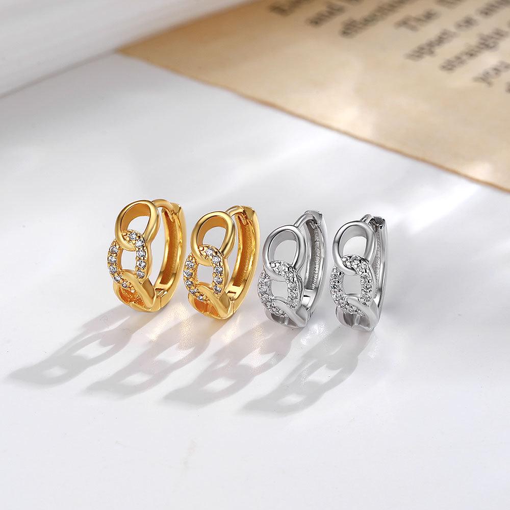 Elegant Hollow Chain Design Ear Cuffs – Popular European and American Style Personalized Earrings