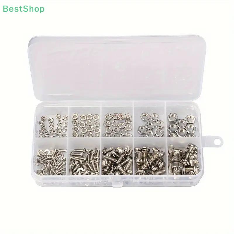 Durable Stainless Steel Hex Nut And Bolt Set-320Pcs,M2 - M5 Sizes