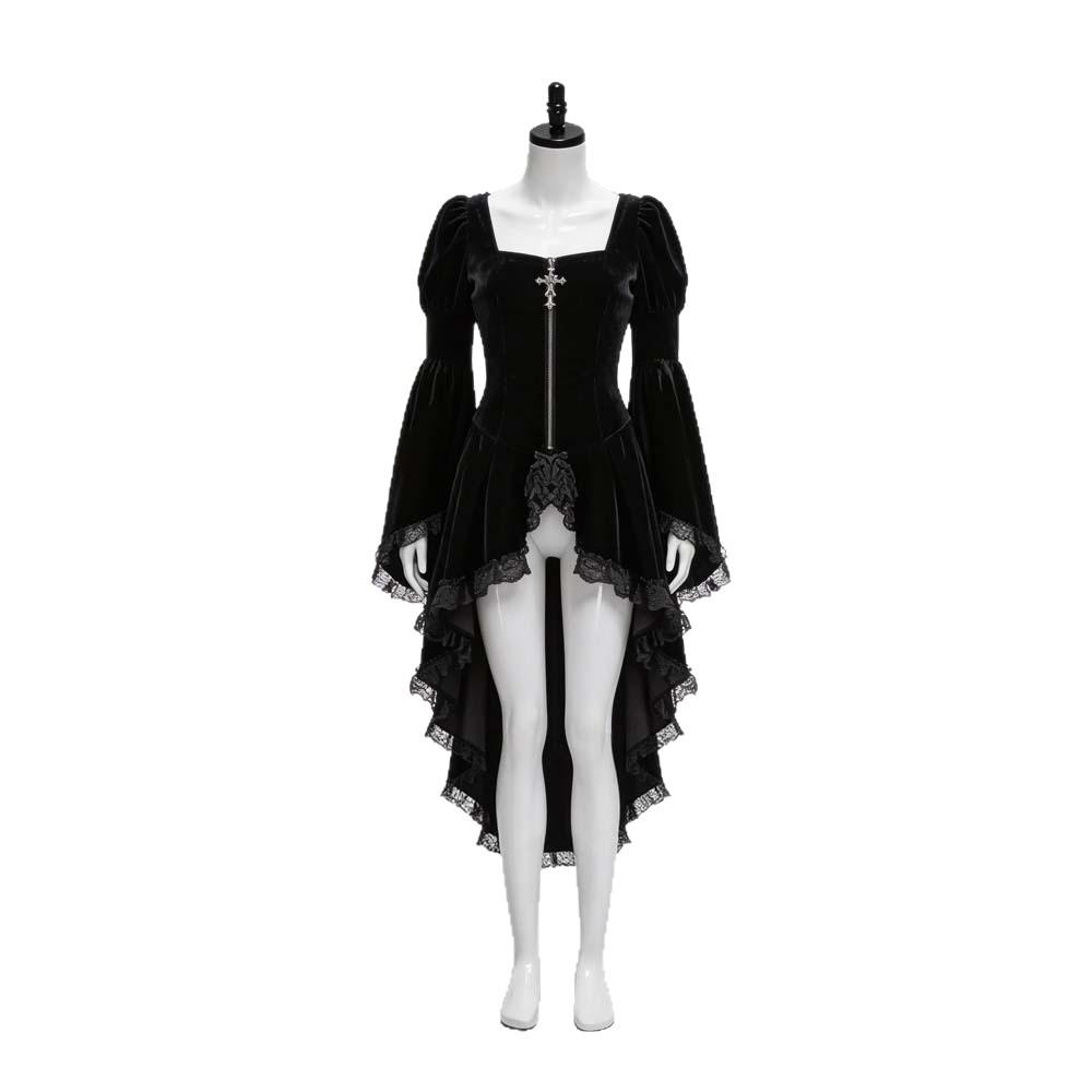 Medieval Tailcoat Halloween Gothic Vampire Lace Up Mens Costume, Renaissance Wedding Tuxedo, Vintage Court Style,Standard Size