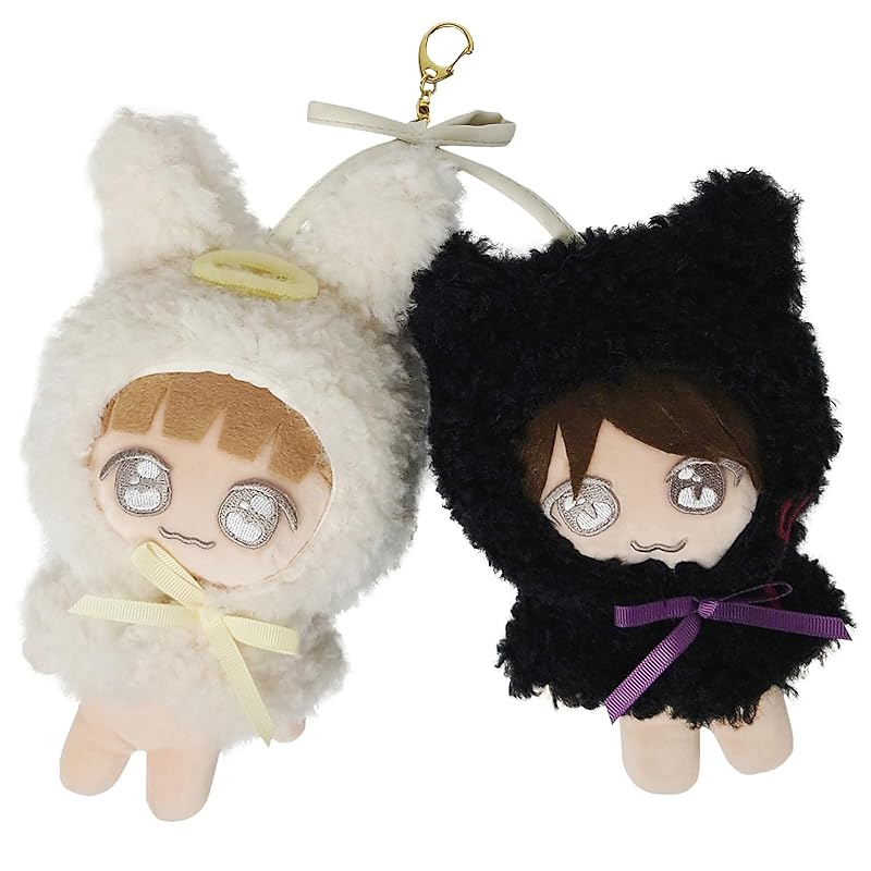 

[Cross Marbury] Sewing poncho 15cm key ring charm angel and devil sewing clothes Oshikatsu Dress up Sewing activities stuffed toy kpopdoll South Korea