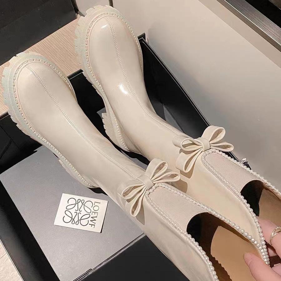 

Design sense niche long boots women s 2025 autumn and winter new leather thick-soled Martin boots high knight boots 40