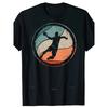 Men'S Vintage Handball Player Graphic T-Shirt | Streetwear Short Sleeve Tee with Retro Sports Design, Geometric Pattern & Breathable Fabric for