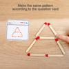 Match Puzzle Game Drevená hračka DIY Matematická geometria Stolná hra Myslenie Matching Logic Training Detské vzdelávacie hračky