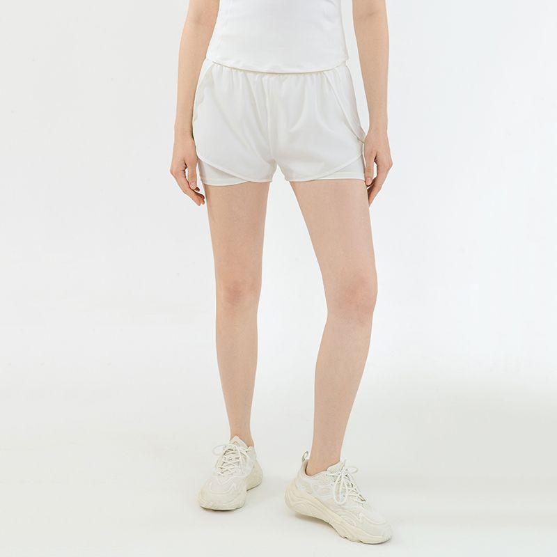 

Original High Waist Belly Contracting Quick-Drying Fake Two-Piece Yoga Shorts White XL (65.00 kg-72.50 kg recommended