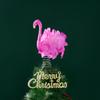 Flamingo Noel Ağacı Tepe Süsü, Yumuşak Ağaç Süsü Ev Dekorasyonu Tatil Kış için Parti Hediyesi