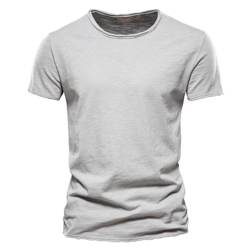 Sommer Herren Uni Bambus Baumwolle V-Ausschnitt T-Shirt - Heißverkaufender Europäischer & Amerikanischer Stil