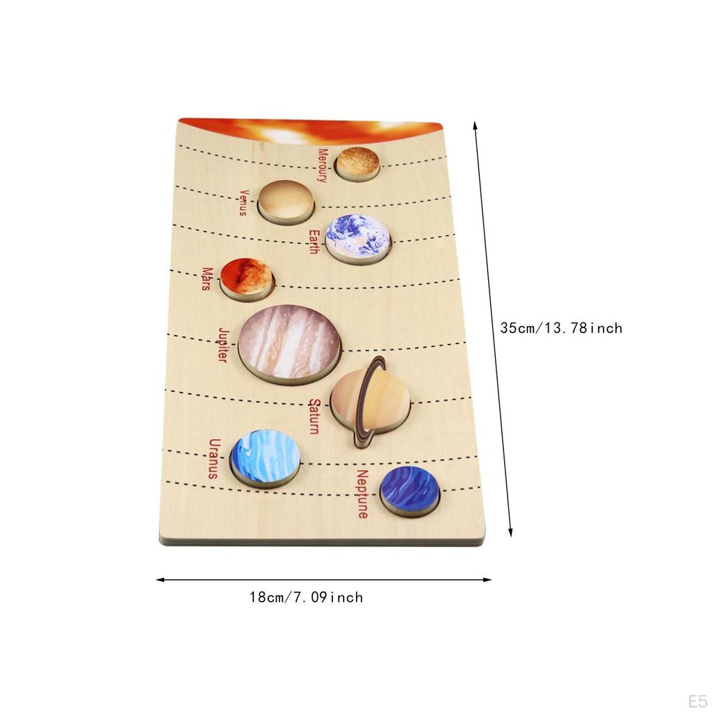Early Learning Cognitive Toy Solar Planets Puzzle Educational Enlightenment for Teaching