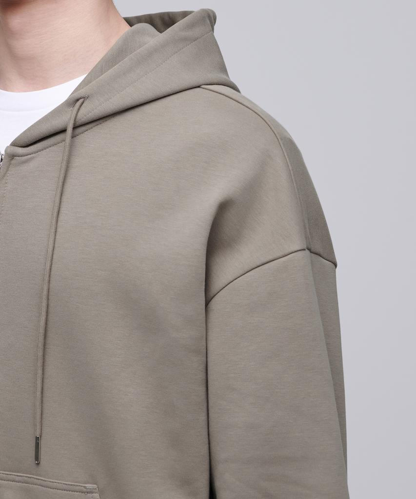 Musinsa Standard Flat Terry Oversized Hooded Sweat Zip-Up [Dusty Beige]