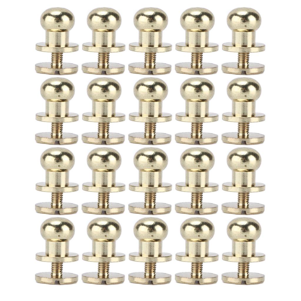 20set Brass Rivets Abrasion Resistance Imitation Gold Luggage Hardware Accessories for Craft