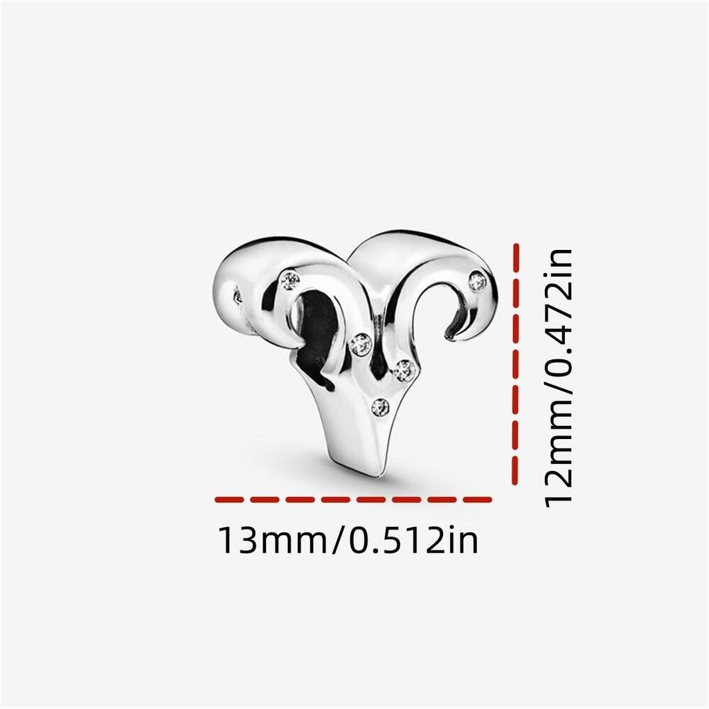 1 Stück 12 Sternbilder Serie Anhänger Passend für Armband Anhänger Stern Perlen Anhänger 12 Horoskop Für Armband Halskette Geburtstagsgeschenk