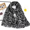 Hijab Fashion con Stampa Leopardo per Donna Sciarpa Lunga Stampata in Filato di Bali Turbanti Musulmani per Donna Sciarpa Hijab Femme Musulman