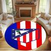 Football Club Print Round Rug, Washable Floor Carpet, For Entryway Dorm Laundry Room Office Study, Home Decor Birthday Christmas Gift
