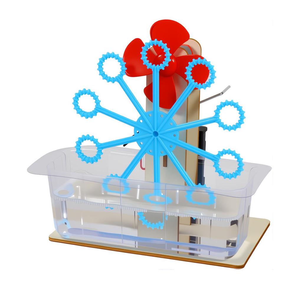 DIY Hand-Crank Bubble Machine Kit: Fun Science Experiment Model